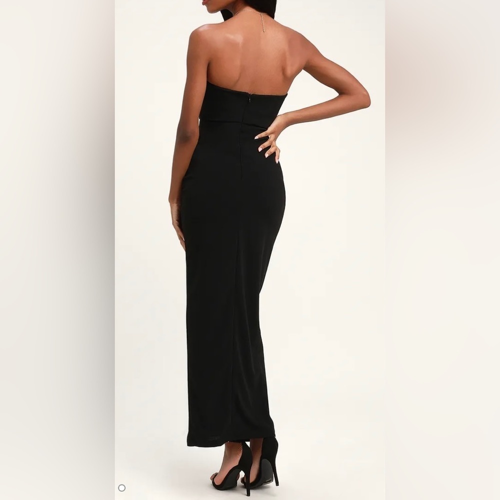 Lulus Women’s After Hours Strapless Ruffled Maxi Dress - Picture 2 of 14